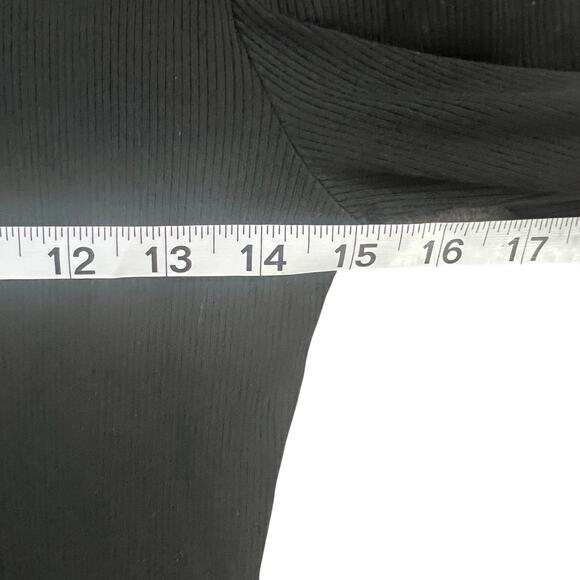 Pretty Garbage Top Womens M Black Ribbed Knit Scoop Neck Dainty Lace Feminine - Picture 9 of 15